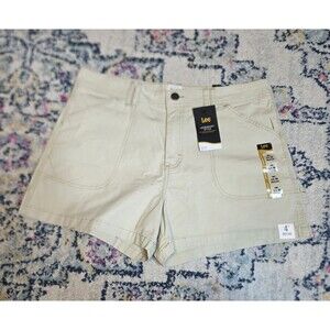 Lee Workwear 4" Shorts Khaki NWT Sz 14